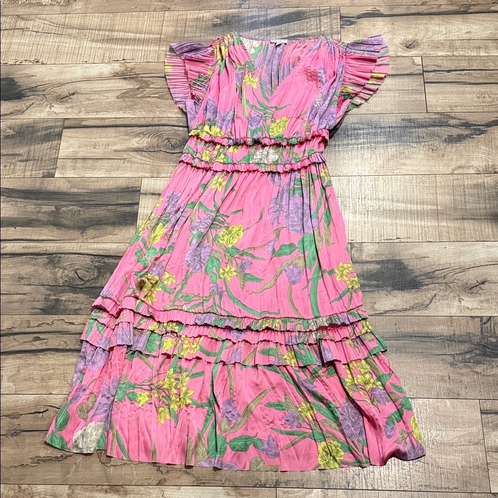 Current Air Pink and Yellow Floral Dress